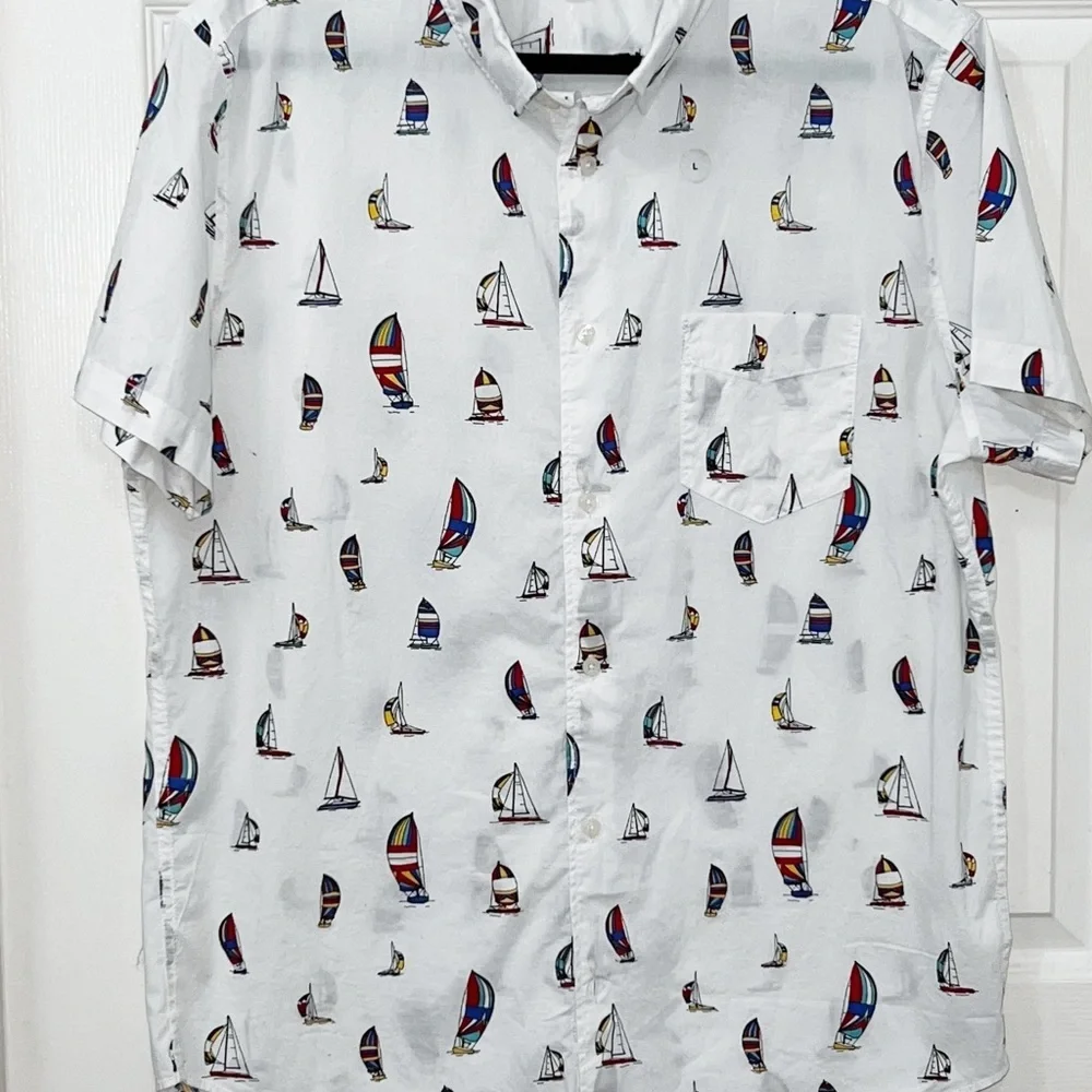 New Aeropostale - Cotton Blend Regular Fit White Men's Casual Size Large